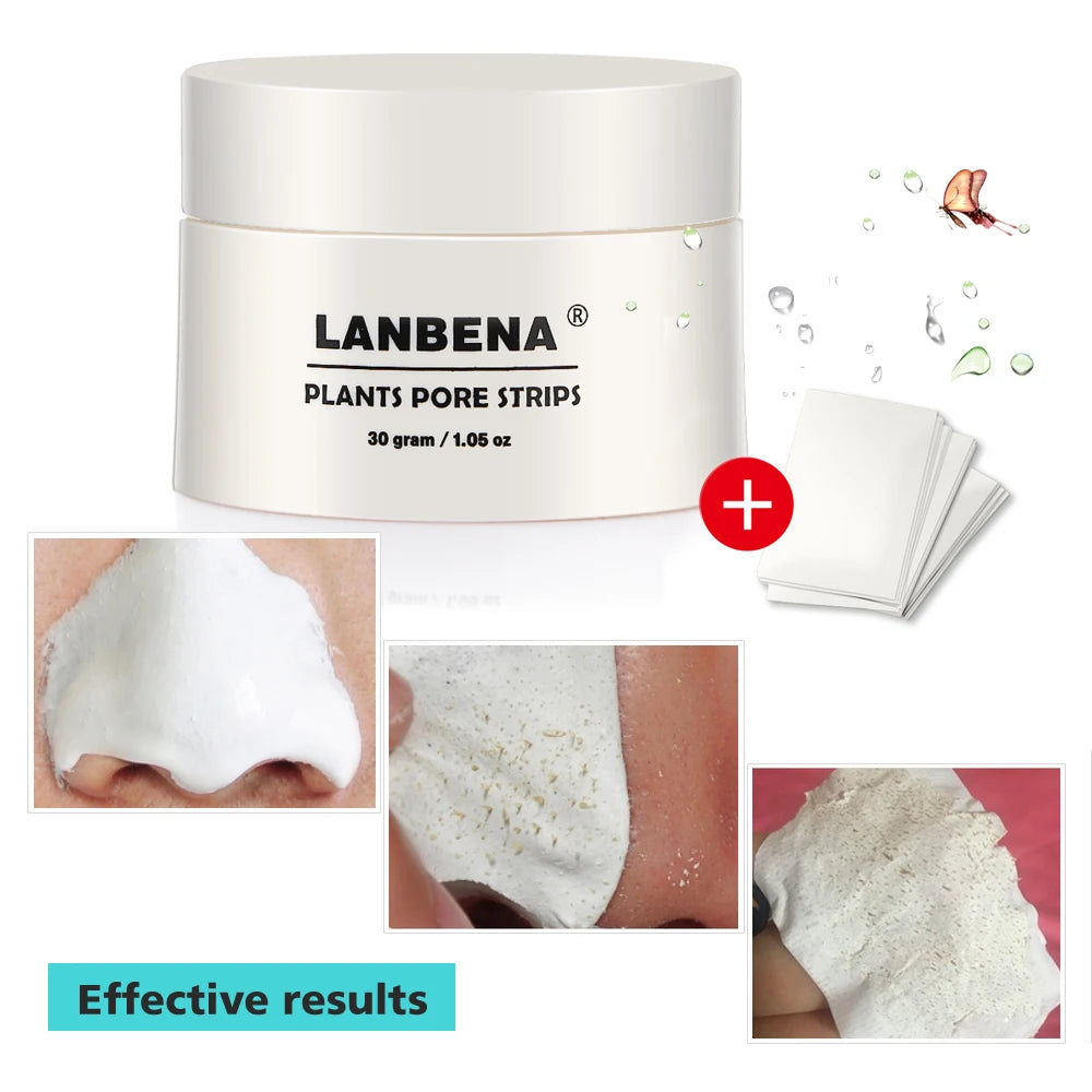 LANBENA Black Dots Blackhead Remover Nose Mask Pore Strip Deep Face Cleaning Nasal Strips Acne Treatment Korean Skin Care Produc